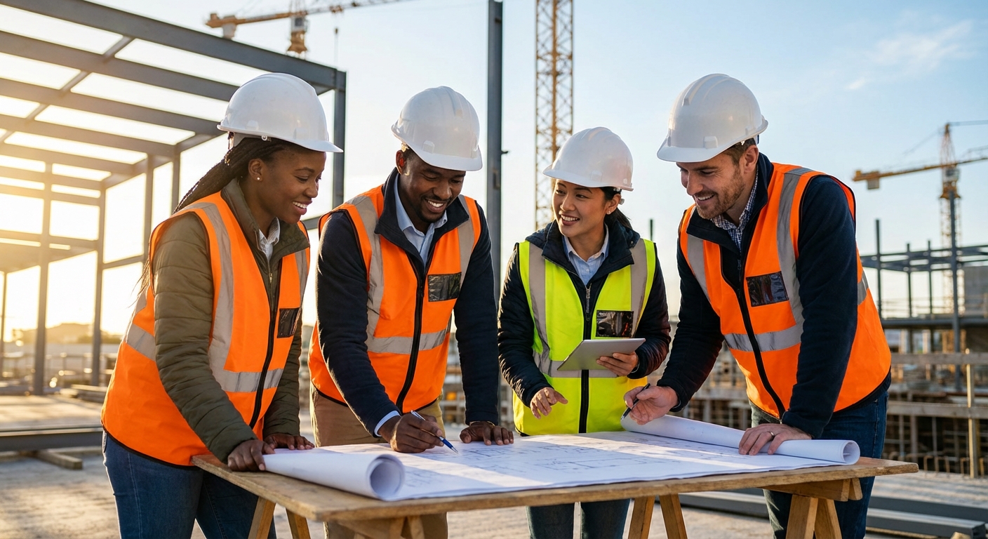 Nick Manesh Engineering team of professional structural engineers reviewing project plans