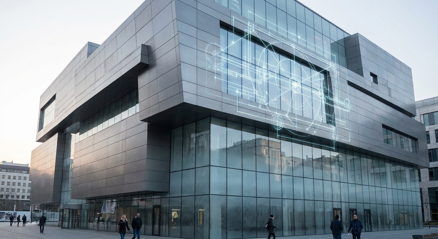 Modern building facade featuring innovative architectural materials